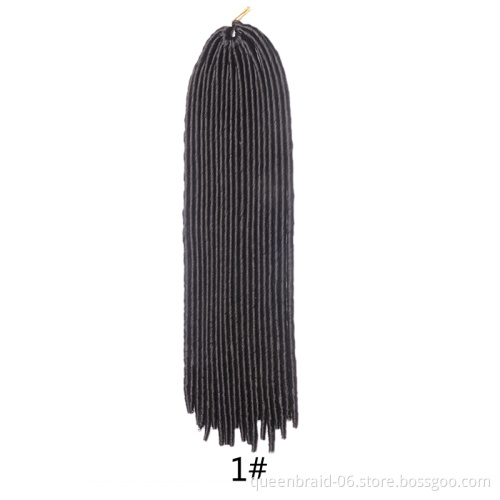 Dreadlocks Crochet Braids Soft Faux Locs Crochet Hair Synthetic Braiding Hair Dreadlocks Faux Locs 18inch Goddess Locs